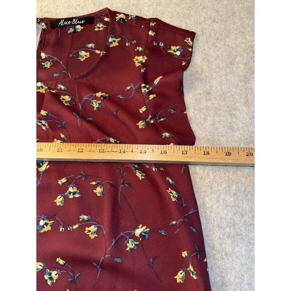 Alice Blue Women’s Floral Blouse Size XS Cap Sleeve - Picture 6 of 7